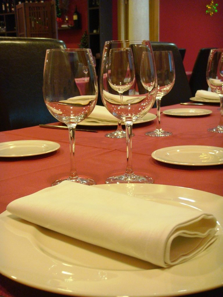 Mesa preparada en Restaurante Magnus